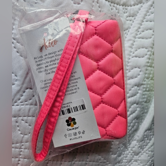NWT Lug Blimp Wristlet In Magenta (Neon Pink) - Picture 2 of 5